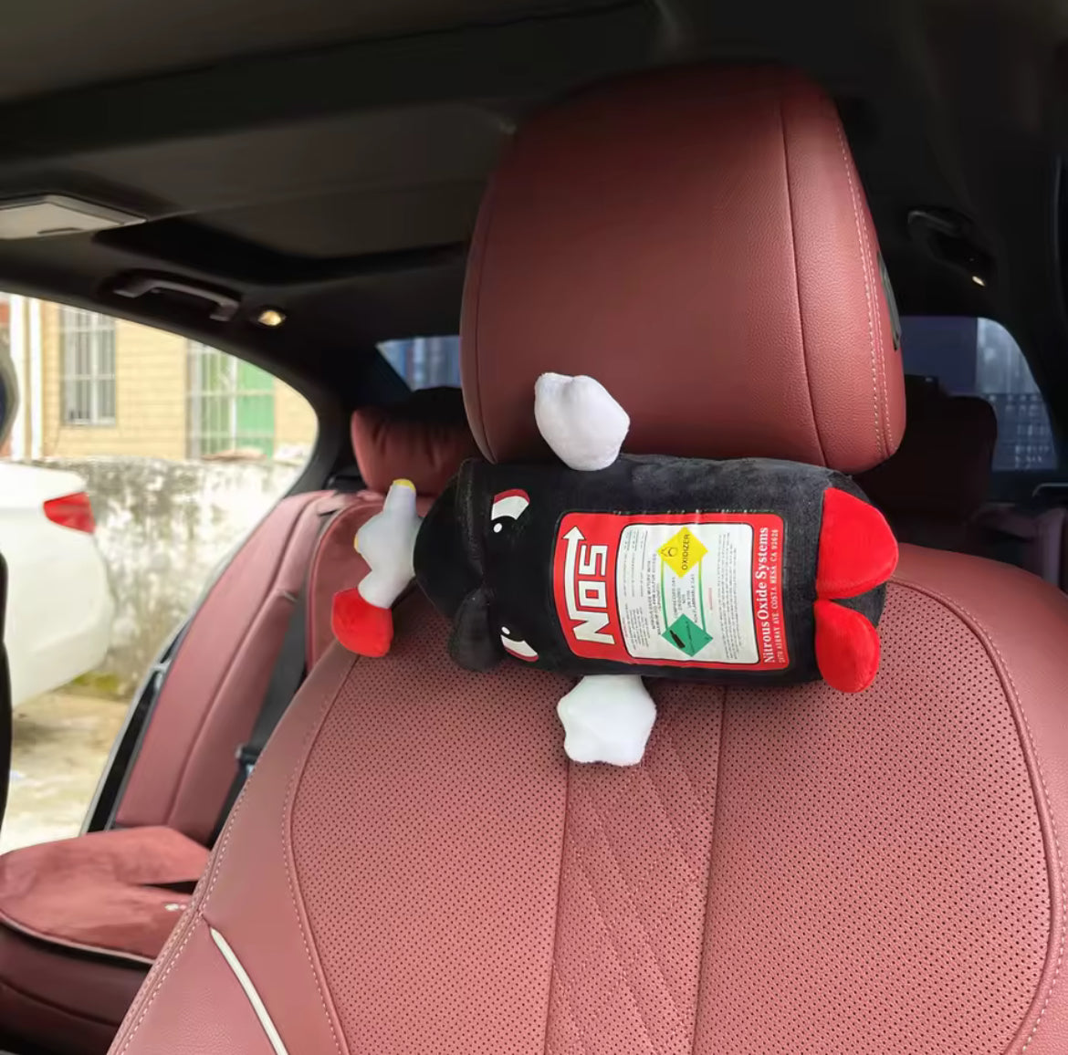 NOS Nitrous Plush Toys Pillow Stuffed Soft Turbo Cushion Backrest & Seat Neck