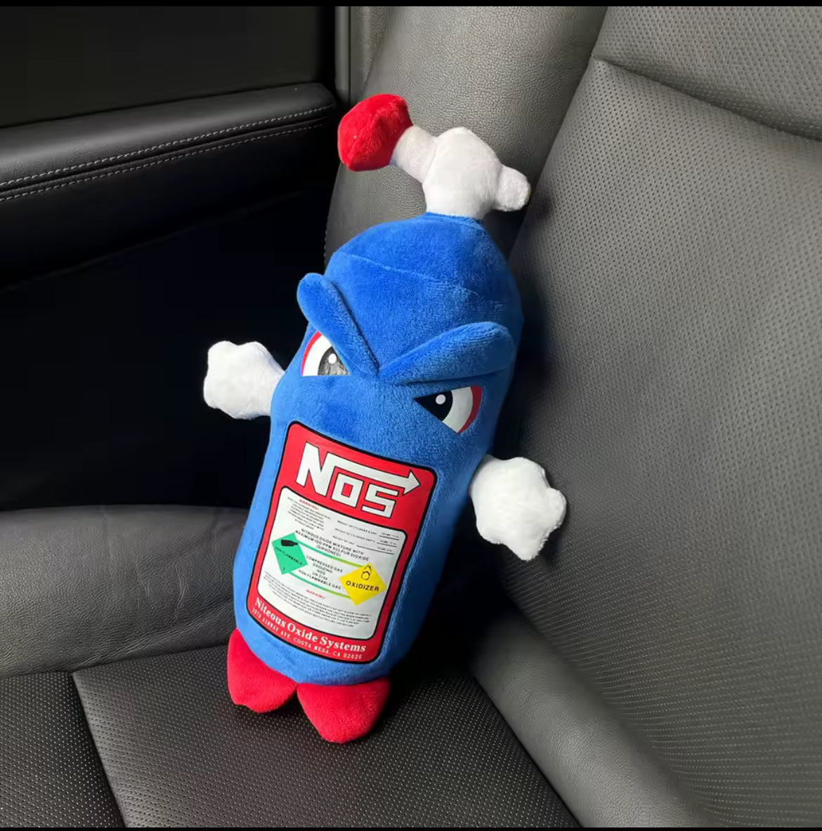 NOS Nitrous Plush Toys Pillow Stuffed Soft Turbo Cushion Backrest & Seat Neck